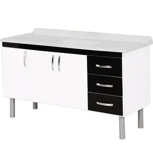 Armário Tóquio 144,2cm Branco com Preto - 539415 - A.J.RORATO