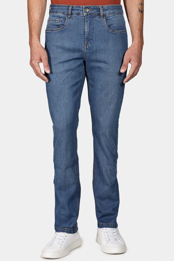 Calça Jeans Slim Azul Médio - 40
