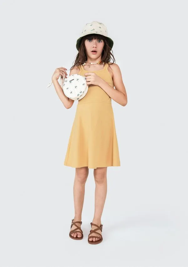 Vestido Curto Infantil - Amarelo 008