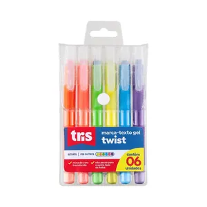 Marca Texto Tris Gel Twist com 6 Cores 900593
