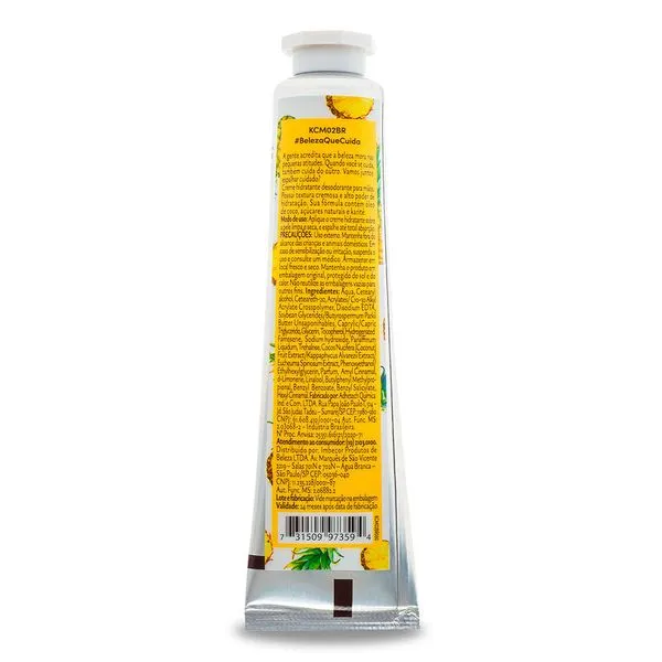 Creme para Mãos Kiss NY Abacaxi 30g - Hidratação Intensa