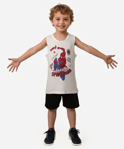 conjunto infantil curto homem aranha off white 3