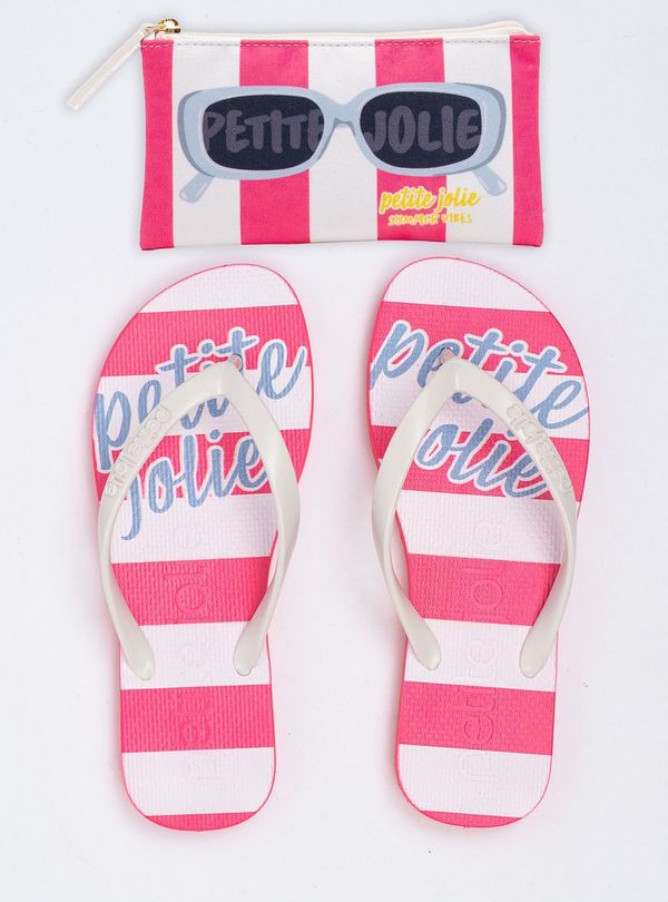 Chinelo Petite Jolie Fresh White/Listra Hit Pink PJ7426 38