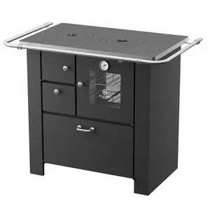 Fogão a Lenha 4 Bocas Elevare Industrial Master N°01 Direito Chapa Superior Ferro Fundido Preto Fogão a Lenha 4 Bocas Elevare Industrial Master N°01 Direito Ferro Fundido Preto