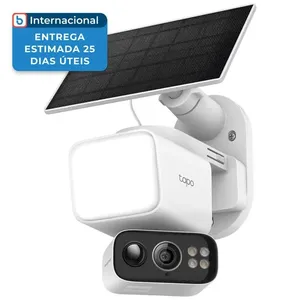 Kit Câmera Com Painel Solar Holofote Dimerizável 2K 360° Branco C645F A-MBI