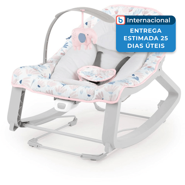 Cadeira de Balanço com Vibração para Bebês até 18kg Ingenuity Branco/Rosa A-MBI