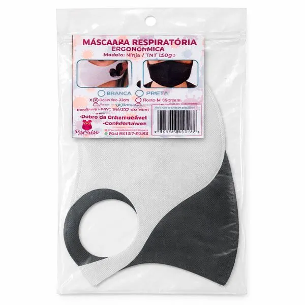 Máscara Respiratória Ninja Paraíso 2 Unidades