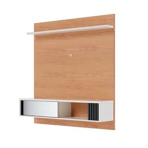 Painel Home Suspenso para TV de até 55'', 1 Porta, 1 Prateleira - Ilheus Freijó / Off White