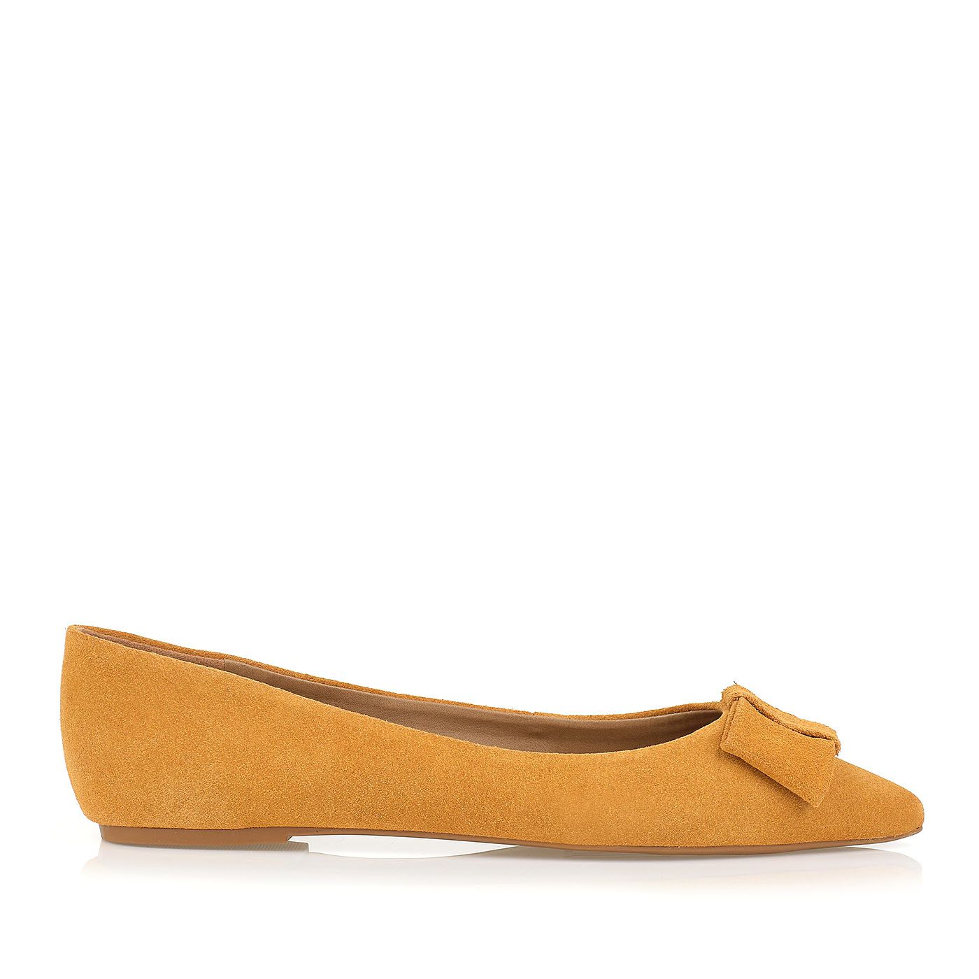 Sapatilha New Suede Couro Mustard