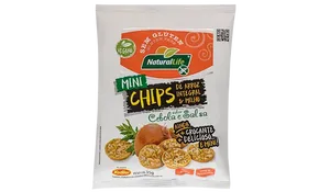 Mini Chips Vegano, Sem Glúten Cebola e Salsa Natural Life 35g