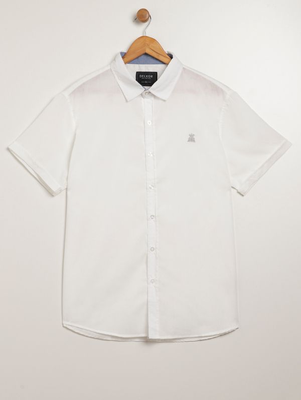 Camisa Comfort Manga Curta Plus Size Masculina BRANCO G4