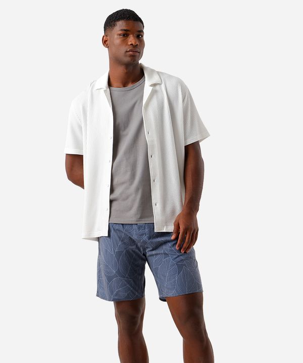 short boardshort masculino folha cinza 48