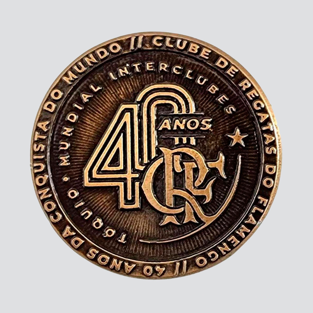 Moeda Flamengo Campeão Mundial 40 anos