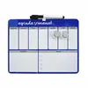 Quadro Le Magnético Branco Agenda Semanal Borda Azul com 2 Ímãs e Marcador 21,5x28cm