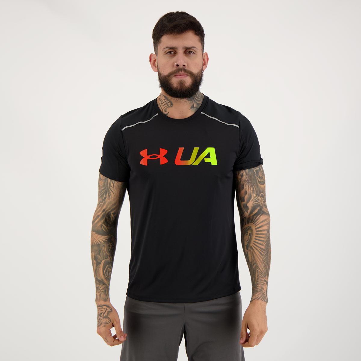 Camiseta Under Armour Run Graphic Print Fill SS Preta