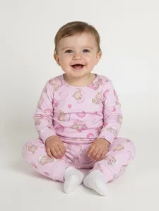 Pijama Longo Térmico Infantil Para Bebê - ROSA P