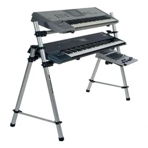 Rack Titanium Para Acomodar 2 Teclados Controlador Usb E Sintetizador Profissional 76 Teclas / 6 Oitavas