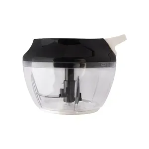 Processador Manual de Alimentos Preto Plástico 3 Lâminas Aço Inox 400ml 14x12,5x10cm - honeyhome