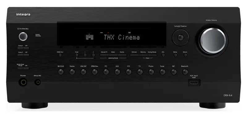 Receiver Integra DRX-8.4 11.4 Canais, Dolby Atmos, Wi-Fi, Bluetooth, AirPlay 2 e Chromecast