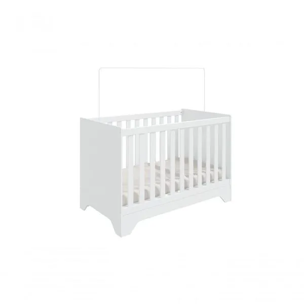 Berço Estilo Americano Popy - Moveis Peroba Branco Brilho