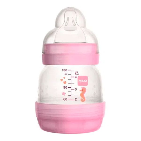 Mamadeira Mam Easy Start Rosa 130ml 1 Unidade