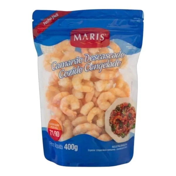 Camarão Maris Descascado e Cozido 70/105 400g