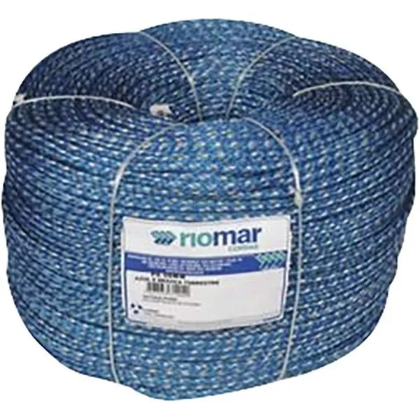 Corda Monofilamento Trançada, Azul, 16 Mm X 487 M, Pesca Chata Riomar