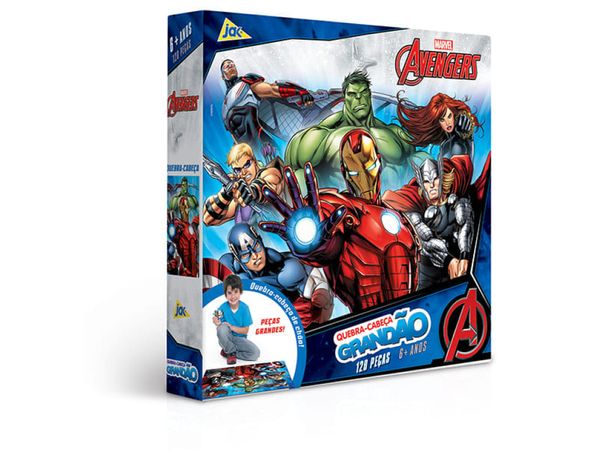 Quebra Cabeça Grandão 120 Peças Os Vingadores Toyster 002752