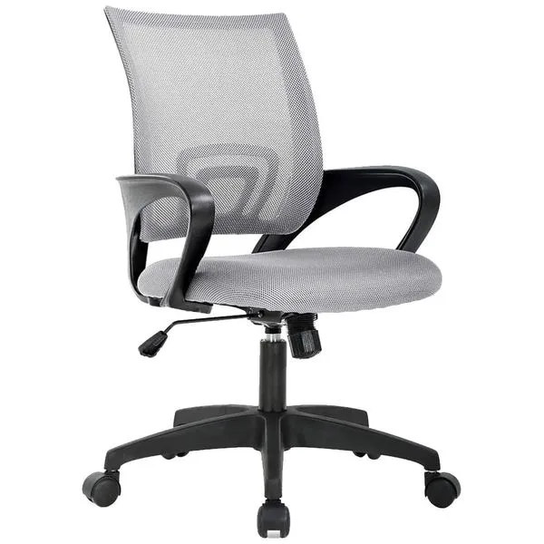 Cadeira de Escritório Giratória BestOffice 360° Confortável Cinza A-BI