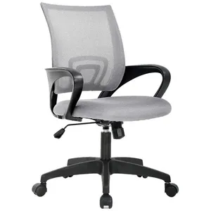 Cadeira de Escritório Giratória BestOffice 360° Confortável Cinza A-BI