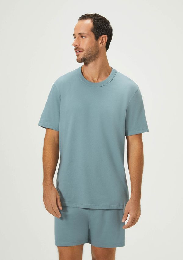 Pijama Curto Masculino Presenteável + Saquinho - Azul XG