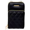 Bolsa Carteira Feminina Alça Matelassê (Preto)