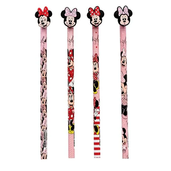 Lápis Grafite Hb Com Ponteira Minnie Mouse Avulso