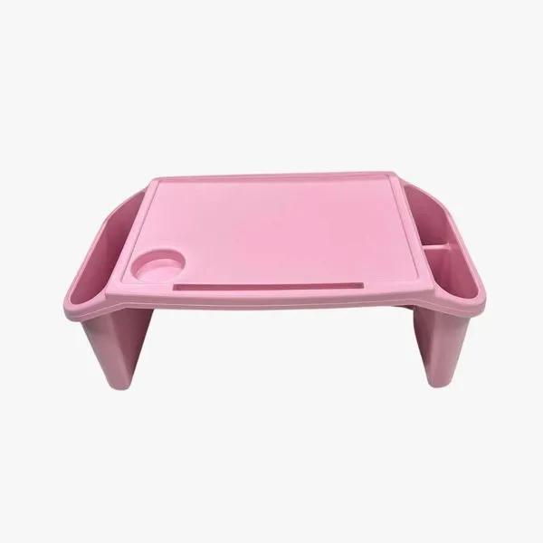 Kit 3 Bandeja Mesa Colo Apoio Comer Refeição Cama Suporte Notebook Rosa