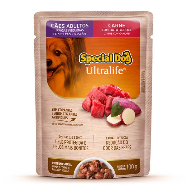 Ração Úmida Special Dog Ultralife Cães Adultos Raças Pequenas Carne 100 g