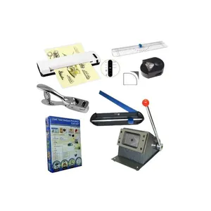 Kit de Plastificação e Produção de Crachá com Plastificadora A3 Régua Refiladora e Canteadeira Azul Motivate Kit Plastificação Crachá e Cardápio com Plastificadora A3 Azul Motivate