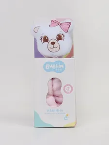Naninha Atoalhada Com Pelúcia Infantil Para Bebê - ROSA