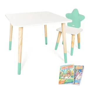 Kit Mesa e Cadeira Infantil Estrela - Verde Claro Kit Mesa e Cadeira Infantil Estrela Verde Claro