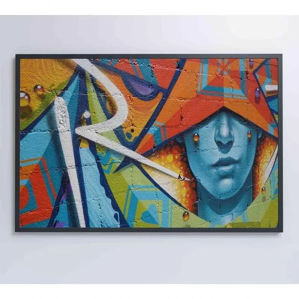 Quadro Grafite Parede 60x40 Cm Vidro Impresso