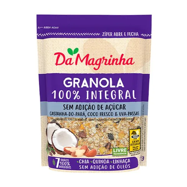 Granola Integral Zero Açúcar 250g - Da Magrinha