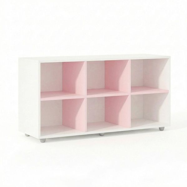 Nicho Organizador para Sala de Estar Rosa Branco Branco