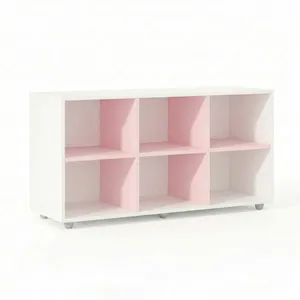 Nicho Organizador para Sala de Estar Rosa Branco Branco