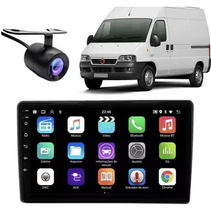 Central Multimídia Automotiva 2 Din E-tech Premium 9 Polegadas Android 13 Wi-Fi e Bluetooth com Câmera de Ré, Moldura Central Multimídia Automotiva 2 Din E-tech Premium 9 Polegadas Wi-Fi e Bluetooth com Câmera de Ré