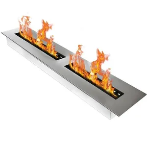 Lareira Ecológica de Embutir Q80 em Aço Inox com Regulador de Chama e 2 Mantas Térmicas Saro Lareira Ecológica de Embutir Q80 em Aço Inox com Regulador de Chama Saro