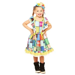 Vestido Infantil Festa Junina Quadrilha Menina Marcinha Caipirinha GG