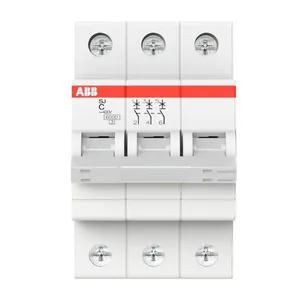 Mini Disjuntor Tripolar 40A SJ200 Curva C ABB Mini Disjuntor Tripolar 40A Curva C 3KA SJ200 ABB