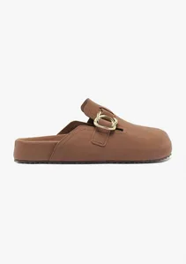Mule Feminina Camurça Fivela - Terracota 033