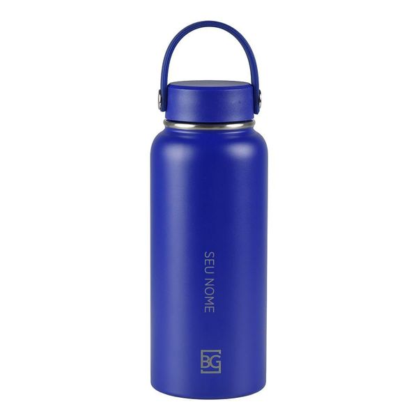 Garrafa Térmica Dual com Alça 900ml Azul U / Azul