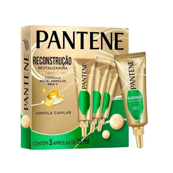 Ampola de Tratamento Capilar Pantene Reconstrução Revitalizadora 3 Unidades 15ml AMPOLA PANTENE 3UN RESTAURA