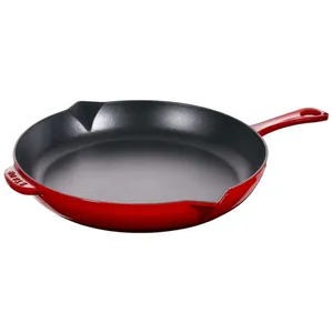 FRIGIDEIRA STAUB REDONDA EM FERRO FUNDIDO 26CM VERMELHO CEREJA 405107170